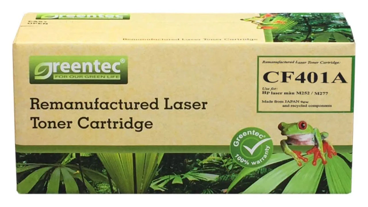 Mực in laser màu Greentech HP CF401A 2 Mực in laser màu Greentech HP CF401A - Hình ảnh 2