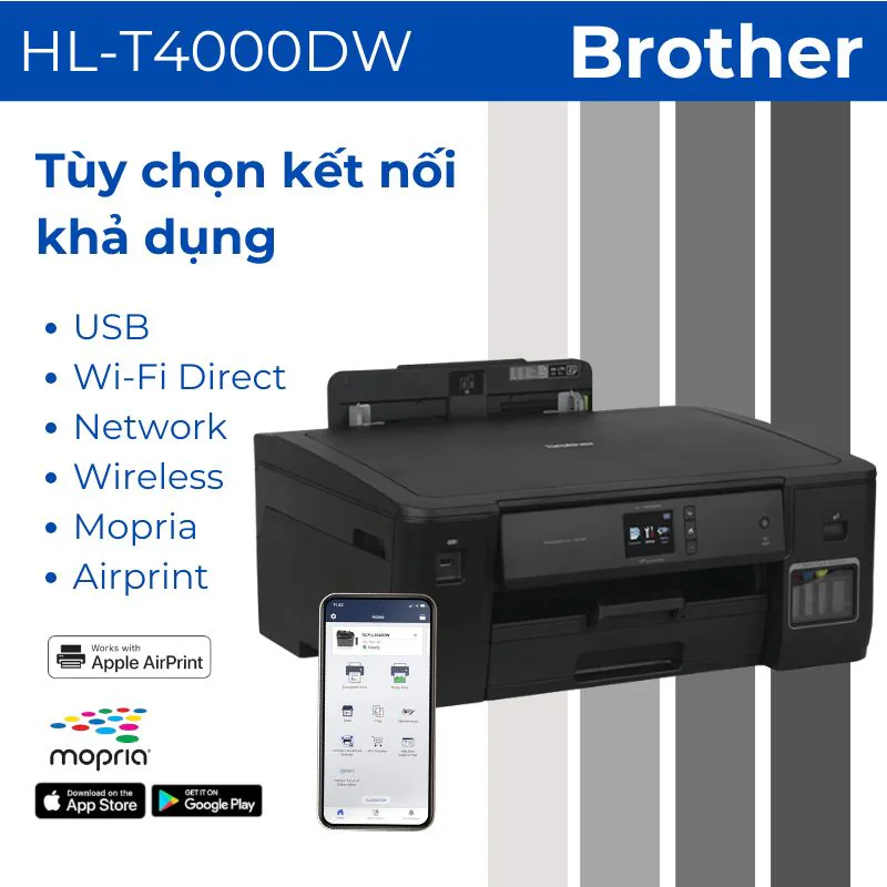 Máy in phun màu Brother HL-T4000DW khổ A3 3 Máy in phun màu Brother HL-T4000DW khổ A3 - Hình ảnh 3