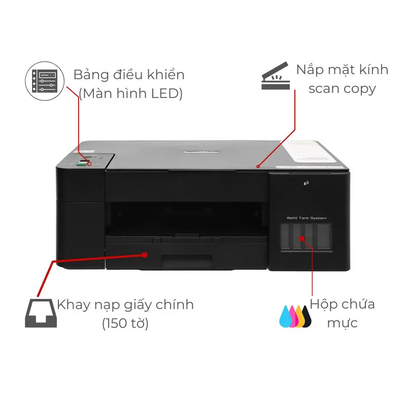 Máy in phun màu Brother DCP-T220 2 Máy in phun màu Brother DCP-T220 - Hình ảnh 2