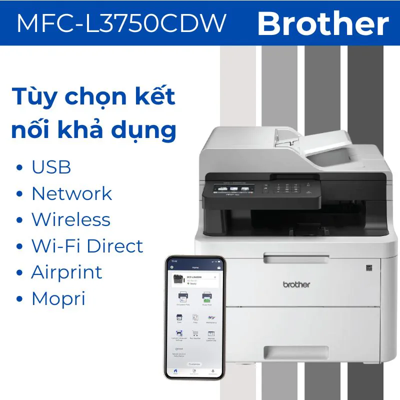 Máy in laser màu đa năng Brother MFC-L3750CDW 3 Máy in laser màu đa năng Brother MFC-L3750CDW - Hình ảnh 3