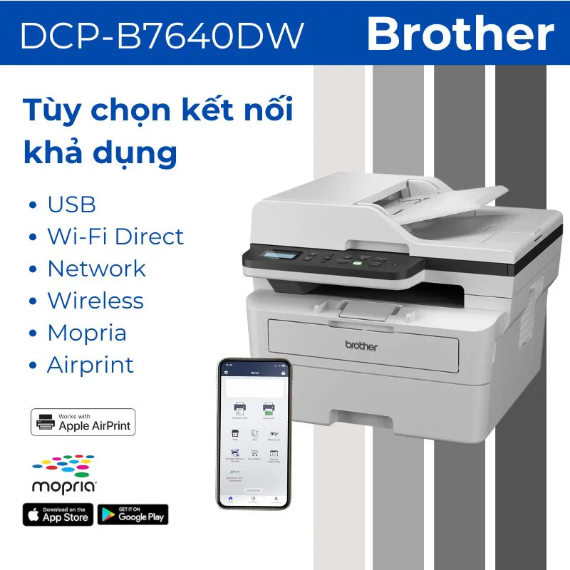 Máy in laser đen trắng đa năng Brother DCP-B7640DW 3 Máy in laser đen trắng đa năng Brother DCP-B7640DW - Hình ảnh 3