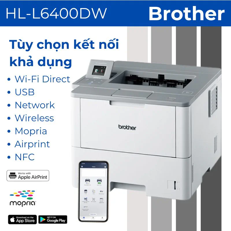 Máy in laser đen trắng Brother HL-L6400DW 3 Máy in laser đen trắng Brother HL-L6400DW - Hình ảnh 3