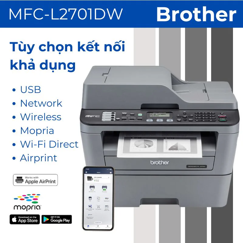 Máy in laser đen trắng đa năng Brother MFC-L2701DW 3 Máy in laser đen trắng đa năng Brother MFC-L2701DW - Hình ảnh 3