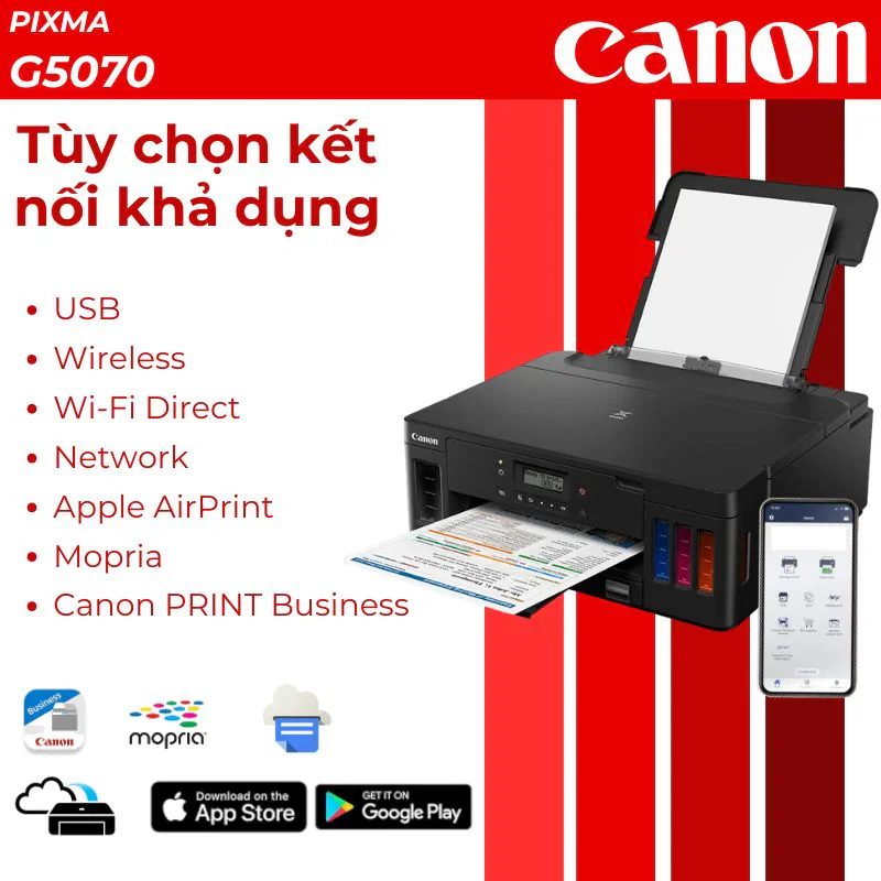 Máy in phun màu Canon PIXMA G5070 3 Máy in phun màu Canon PIXMA G5070 - Hình ảnh 3