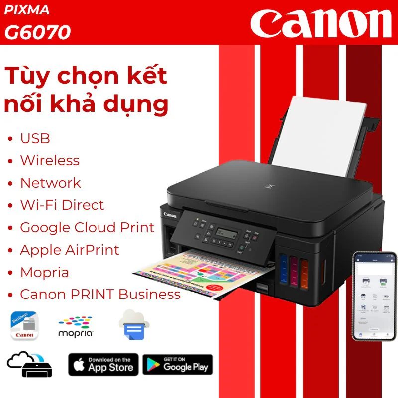 Máy in phun màu đa năng Canon PIXMA G6070 3 Máy in phun màu đa năng Canon PIXMA G6070 - Hình ảnh 3