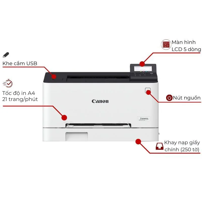 Máy in laser màu Canon i-SENSYS LBP631Cw 2 Máy in laser màu Canon i-SENSYS LBP631Cw - Hình ảnh 2
