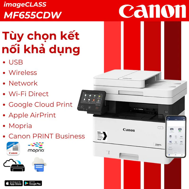 Máy in laser màu đa năng Canon i-SENSYS MF655CDW 3 Máy in laser màu đa năng Canon i-SENSYS MF655CDW - Hình ảnh 3