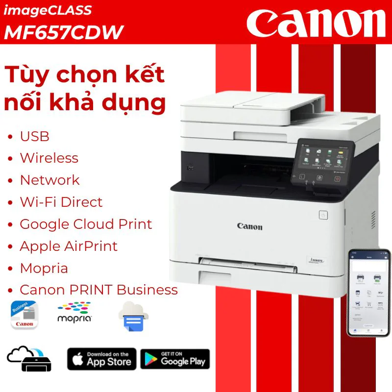 Máy in laser màu đa năng Canon i-SENSYS MF657CDW 3 Máy in laser màu đa năng Canon i-SENSYS MF657CDW - Hình ảnh 3
