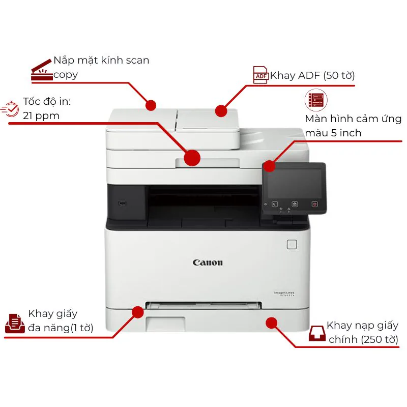 Máy in laser màu đa năng Canon i-SENSYS MF657CDW 2 Máy in laser màu đa năng Canon i-SENSYS MF657CDW - Hình ảnh 2