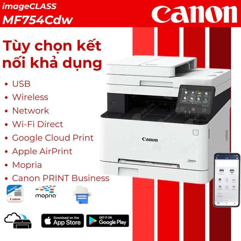 Máy in laser màu đa năng Canon i-SENSYS MF754Cdw 3 Máy in laser màu đa năng Canon i-SENSYS MF754Cdw - Hình ảnh 3