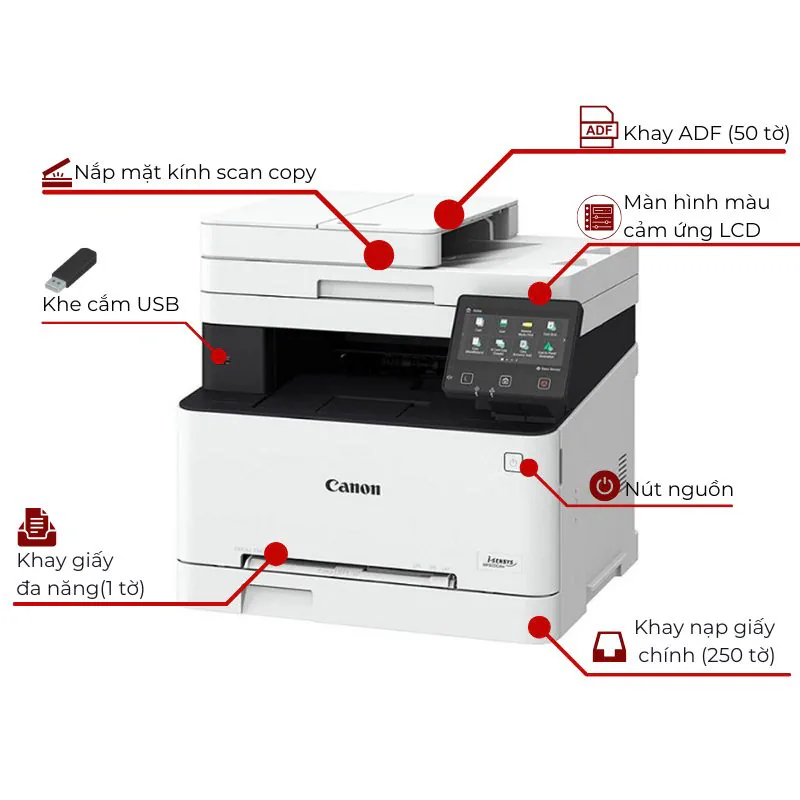 Máy in laser màu đa năng Canon i-SENSYS MF754Cdw 2 Máy in laser màu đa năng Canon i-SENSYS MF754Cdw - Hình ảnh 2