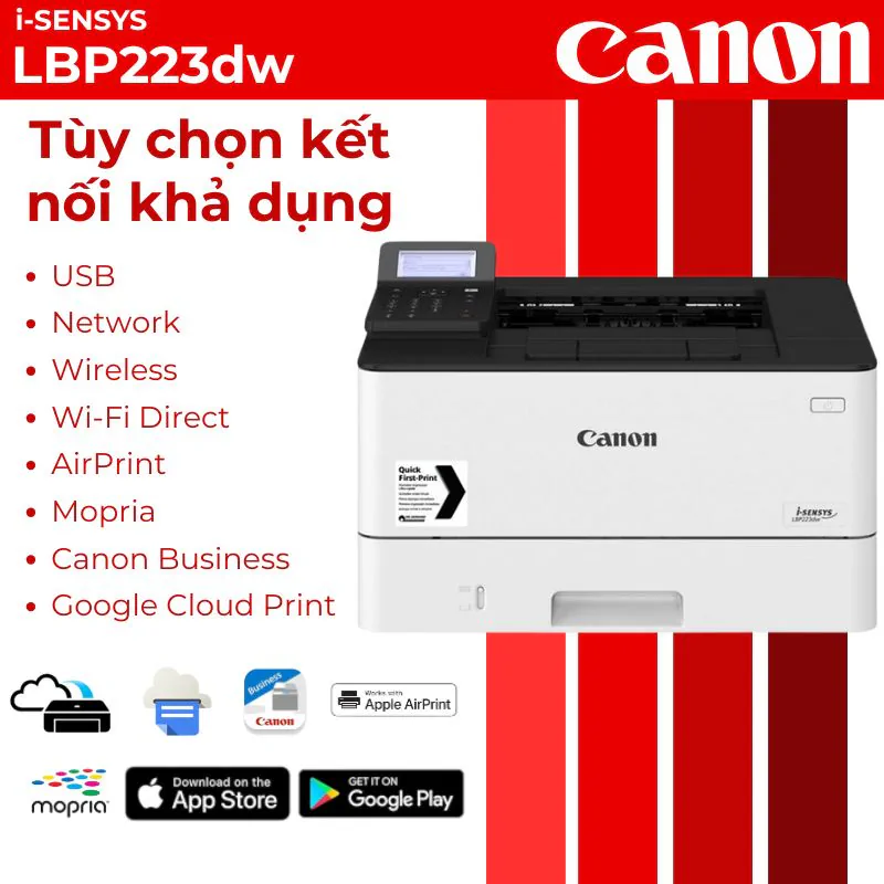 Máy in laser đen trắng Canon i-SENSYS LBP223dw 3 Máy in laser đen trắng Canon i-SENSYS LBP223dw - Hình ảnh 3