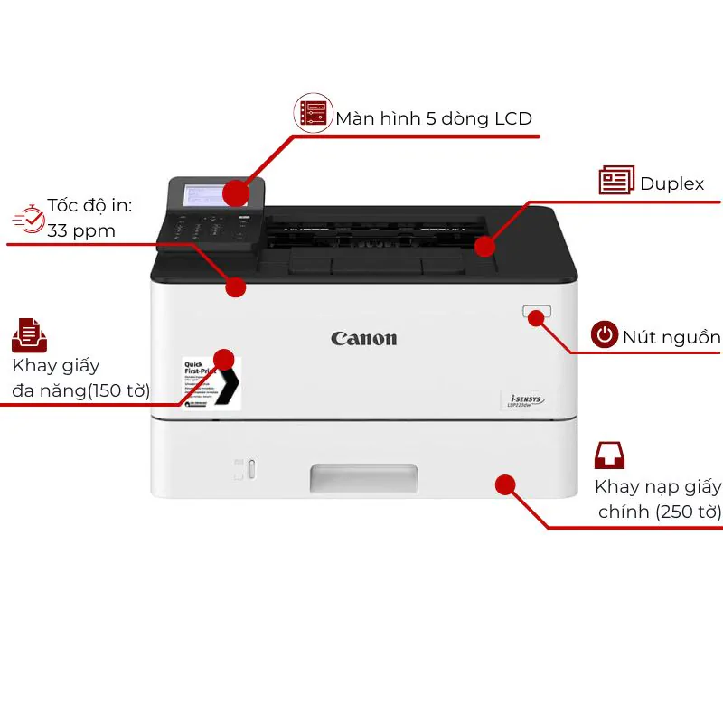 Máy in laser đen trắng Canon i-SENSYS LBP223dw 2 Máy in laser đen trắng Canon i-SENSYS LBP223dw - Hình ảnh 2