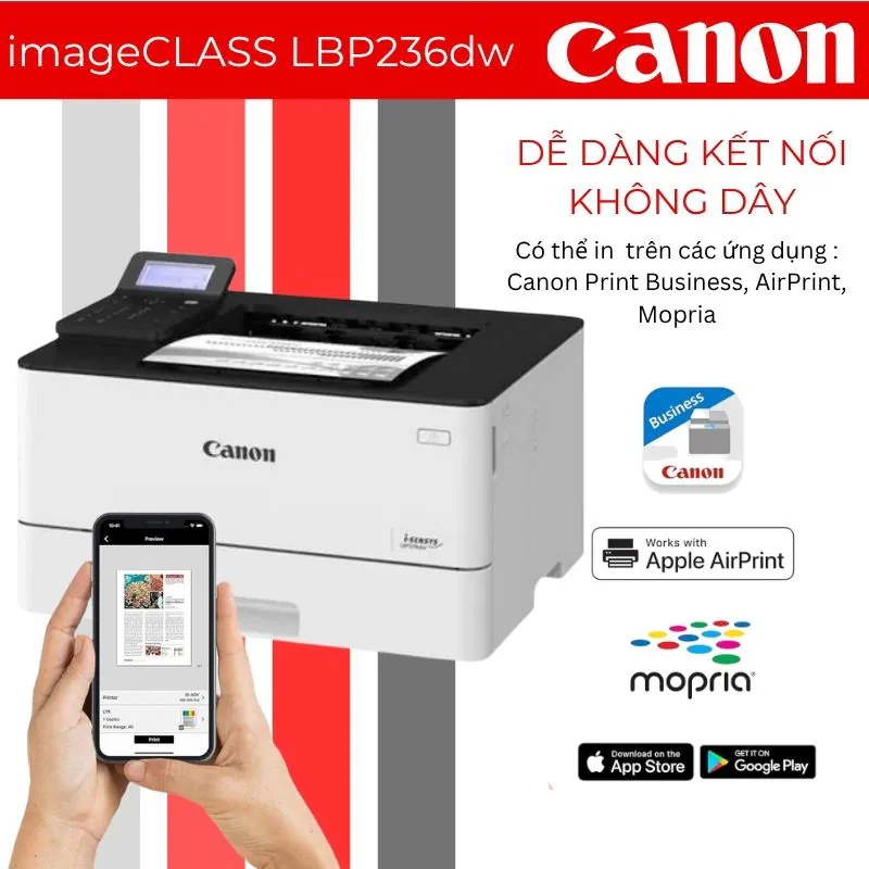 Máy in laser đen trắng Canon i-SENSYS LBP236dw 3 Máy in laser đen trắng Canon i-SENSYS LBP236dw - Hình ảnh 3