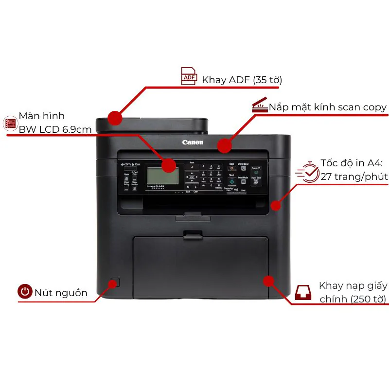Máy in laser đen trắng đa năng Canon imageCLASS MF241D - Chính hãng 2 Máy in laser đen trắng đa năng Canon imageCLASS MF241D - Chính hãng - Hình ảnh 2