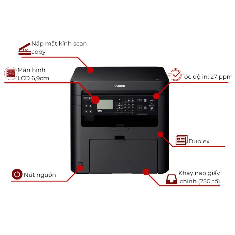 Máy in laser đen trắng đa năng Canon imageCLASS MF244DW 2 Máy in laser đen trắng đa năng Canon imageCLASS MF244DW - Hình ảnh 2