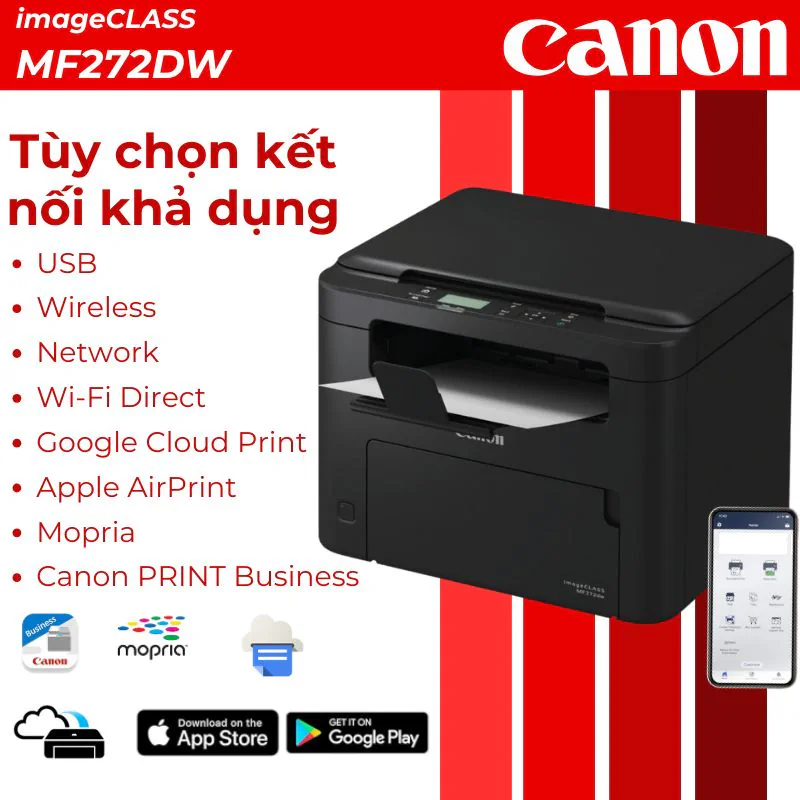 Máy in laser đen trắng đa năng Canon imageCLASS MF272dw 3 Máy in laser đen trắng đa năng Canon imageCLASS MF272dw - Hình ảnh 3