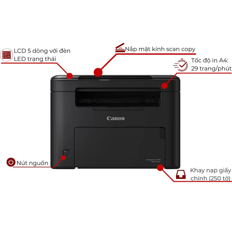 Máy in laser đen trắng đa năng Canon imageCLASS MF272dw 2 Máy in laser đen trắng đa năng Canon imageCLASS MF272dw - Hình ảnh 2