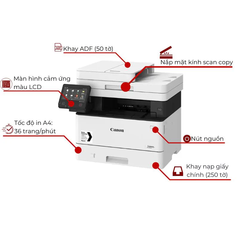 Máy in laser đen trắng đa năng Canon i-SENSYS MF455dw 2 Máy in laser đen trắng đa năng Canon i-SENSYS MF455dw - Hình ảnh 2