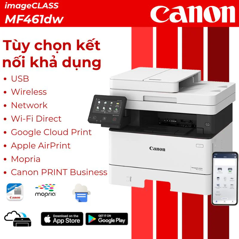 Máy in laser đen trắng đa năng Canon imageCLASS MF461dw 3 Máy in laser đen trắng đa năng Canon imageCLASS MF461dw - Hình ảnh 3