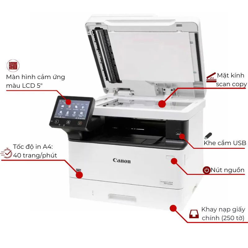Máy in laser đen trắng đa năng Canon i-SENSYS MF463dw 2 Máy in laser đen trắng đa năng Canon i-SENSYS MF463dw - Hình ảnh 2