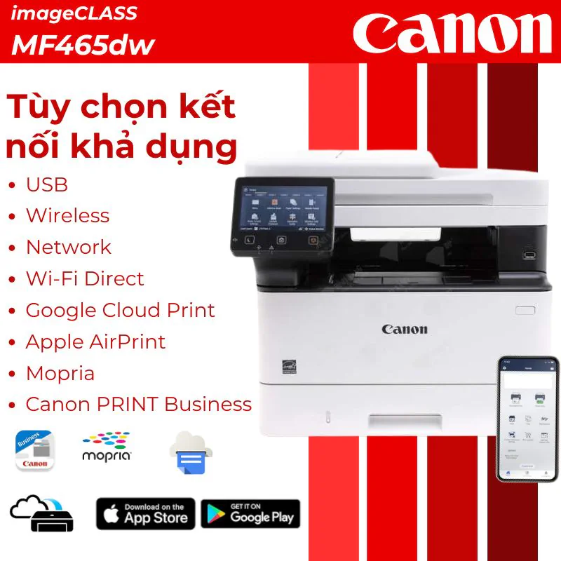 Máy in laser đen trắng đa năng Canon imageCLASS MF465dw 3 Máy in laser đen trắng đa năng Canon imageCLASS MF465dw - Hình ảnh 3