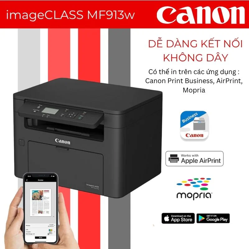 Máy in laser đen trắng đa năng Canon imageCLASS MF913w 3 Máy in laser đen trắng đa năng Canon imageCLASS MF913w - Hình ảnh 3
