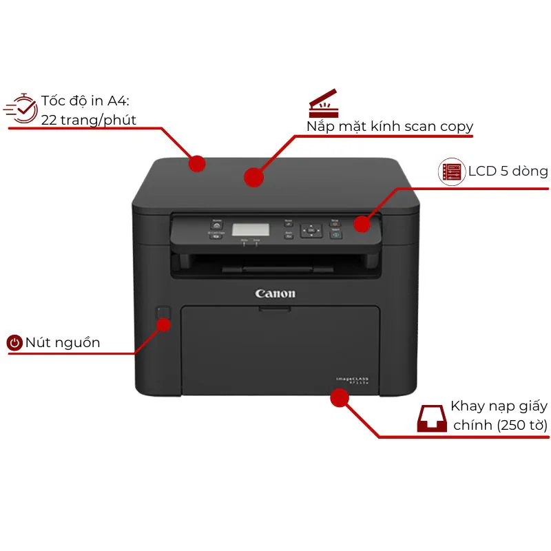 Máy in laser đen trắng đa năng Canon imageCLASS MF913w 2 Máy in laser đen trắng đa năng Canon imageCLASS MF913w - Hình ảnh 2