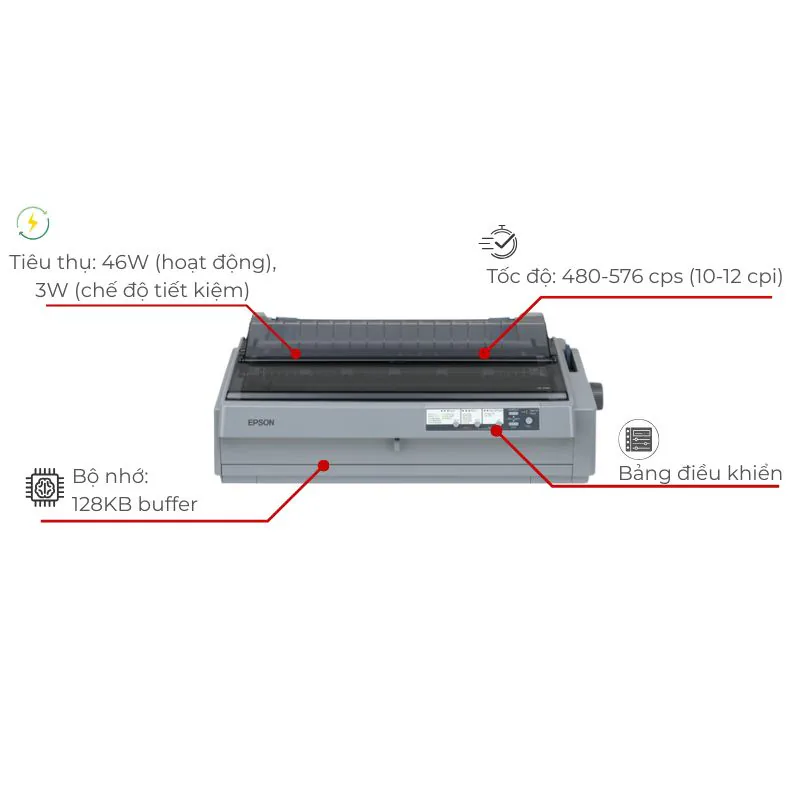 Máy in kim EPSON LQ-2190 2 Máy in kim EPSON LQ-2190 - Hình ảnh 2