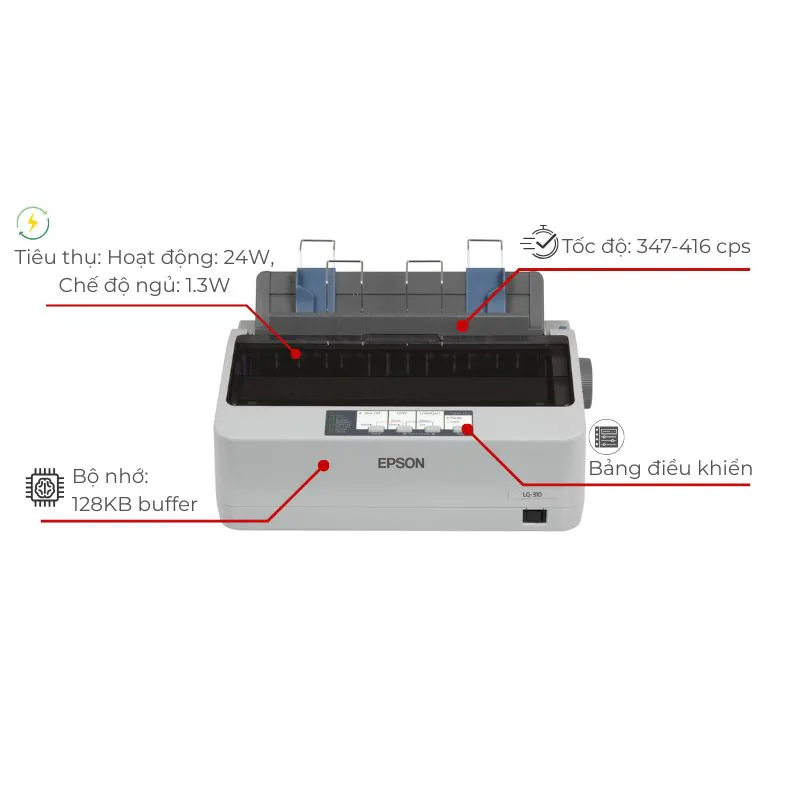 Máy in kim Epson LQ-310 2 Máy in kim Epson LQ-310 - Hình ảnh 2