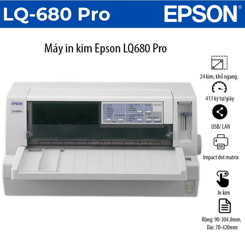 Máy In kim Epson LQ-680 Pro 3 Máy In kim Epson LQ-680 Pro - Hình ảnh 3