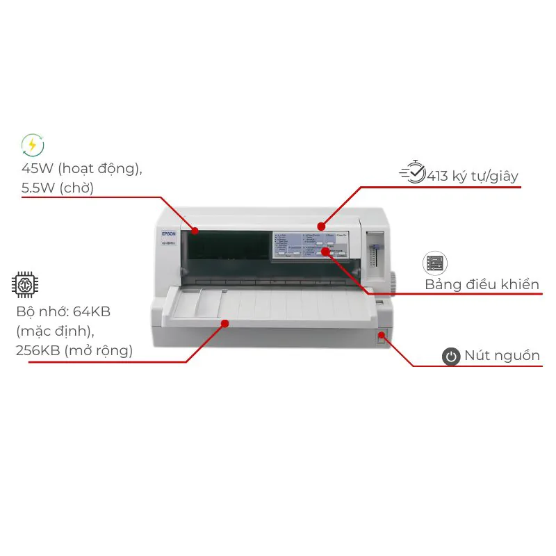 Máy In kim Epson LQ-680 Pro 2 Máy In kim Epson LQ-680 Pro - Hình ảnh 2