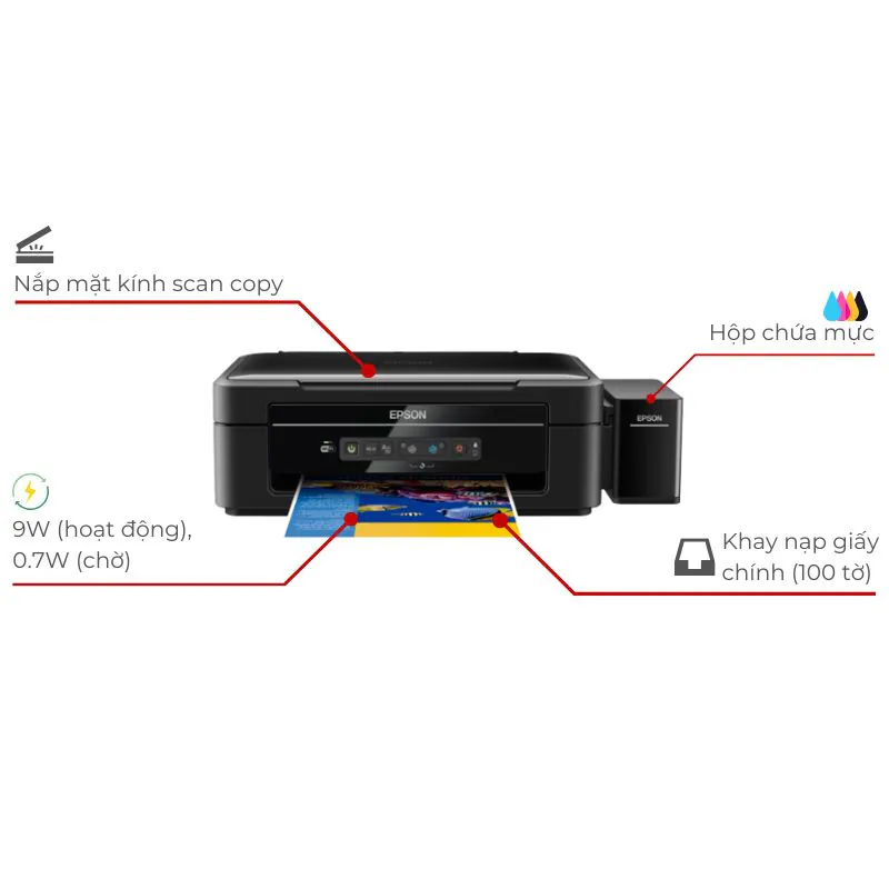 Máy in phun màu đa năng Epson L365 - Hình ảnh 2