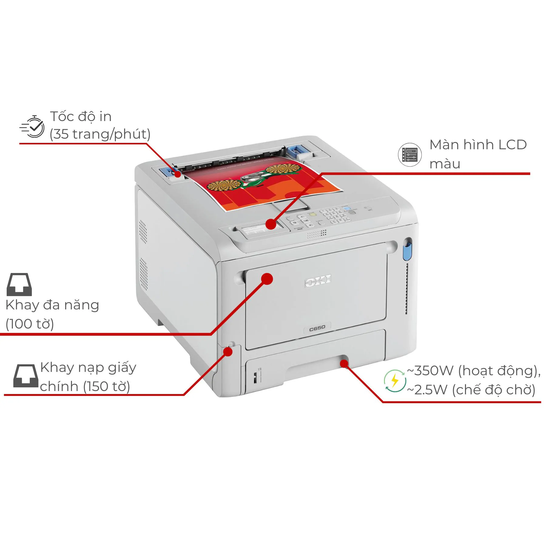 Máy in laser màu OKI C650DN 2 Máy in laser màu OKI C650DN - Hình ảnh 2