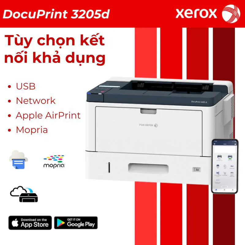 Máy in Laser đen trắng Fuji Xerox DocuPrint 3205d khổ A3 3 Máy in Laser đen trắng Fuji Xerox DocuPrint 3205d khổ A3 - Hình ảnh 3