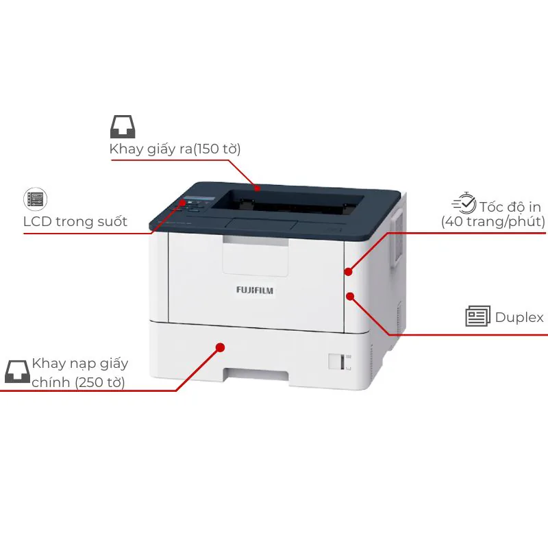 Máy in laser đen trắng Fuji Xerox Docuprint P375DW 2 Máy in laser đen trắng Fuji Xerox Docuprint P375DW - Hình ảnh 2