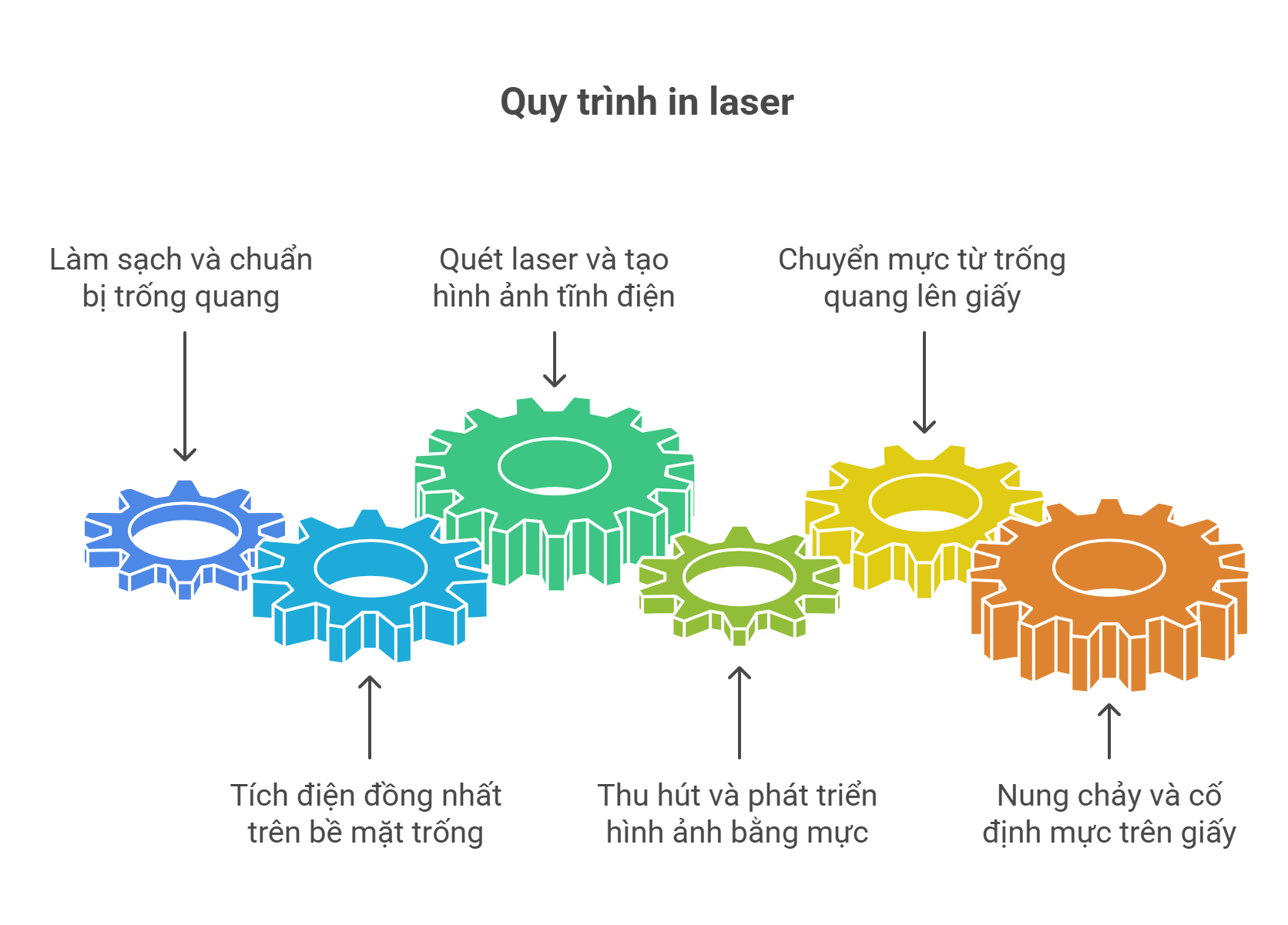 HƯỚNG DẪN TOÀN TẬP: NGUYÊN LÝ MÁY IN LASER VÀ LÝ DO 87% DOANH NGHIỆP CHỌN LASER