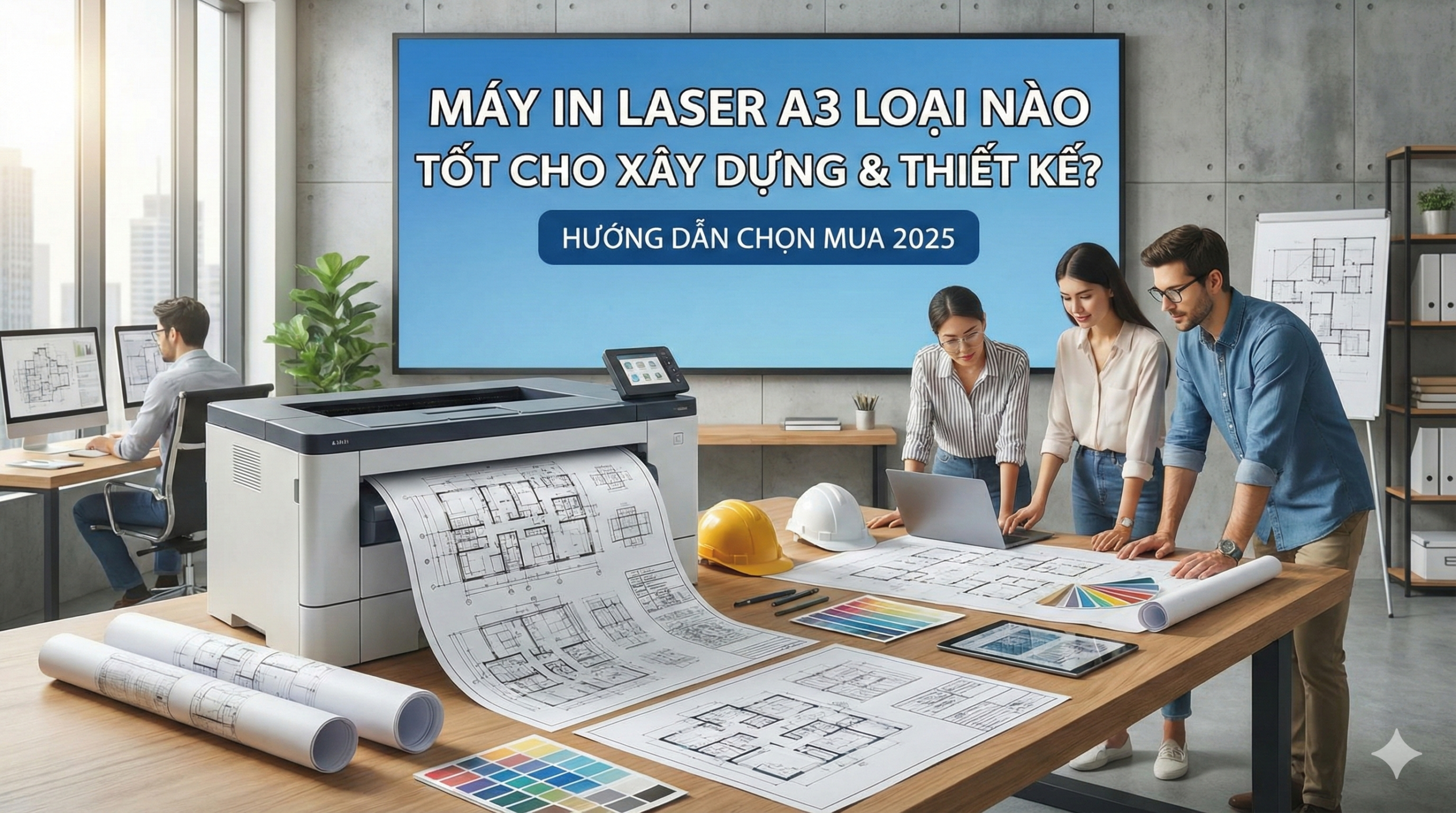Máy In Laser A3 Loại Nào Tốt Cho Xây Dựng & Thiết Kế? Hướng Dẫn Chọn Mua 2025
