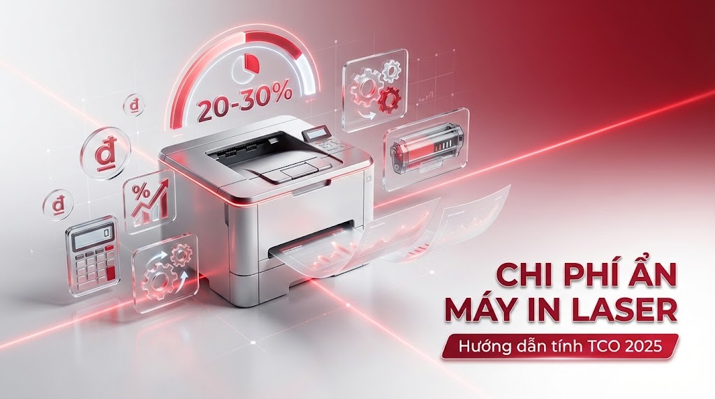 Chi phí sử dụng máy in laser: Hướng dẫn tính TCO đầy đủ 2025