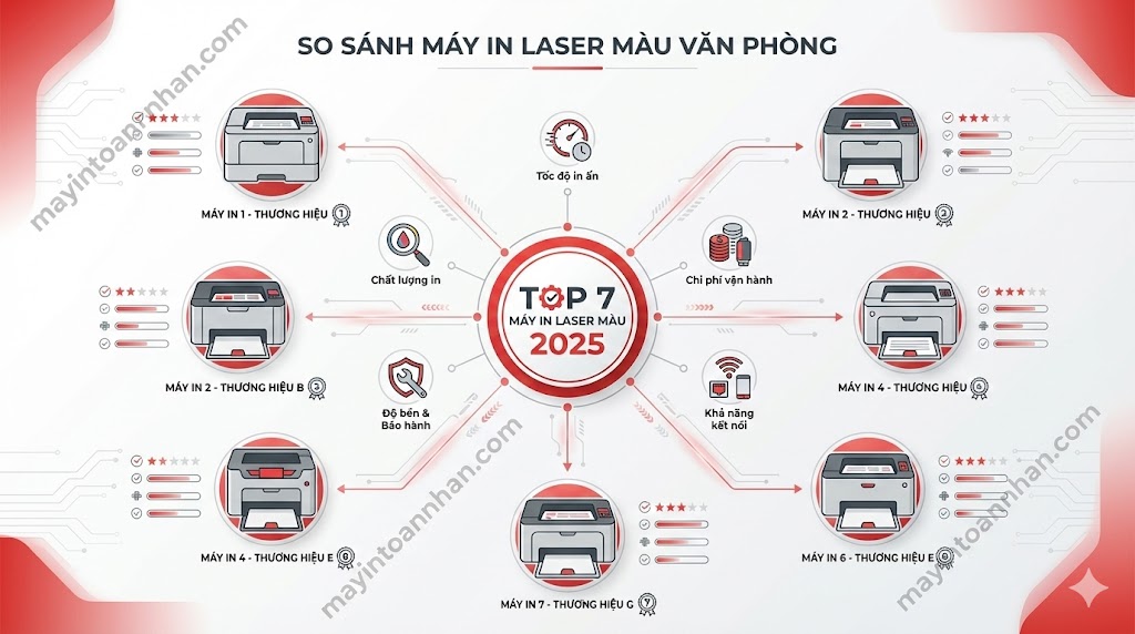 Top 7 Máy In Laser Màu Văn Phòng Tốt Nhất So Sánh 2025
