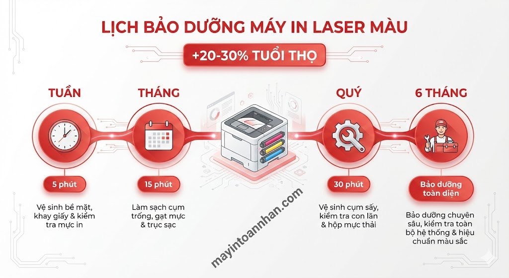 Máy In Laser Màu Có Bền Không? Phân Tích Tuổi Thọ Thực Tế 2025