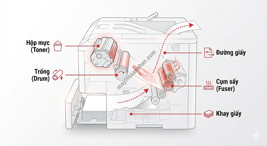 Hướng dẫn sử dụng máy in laser từ A-Z cho văn phòng 2025