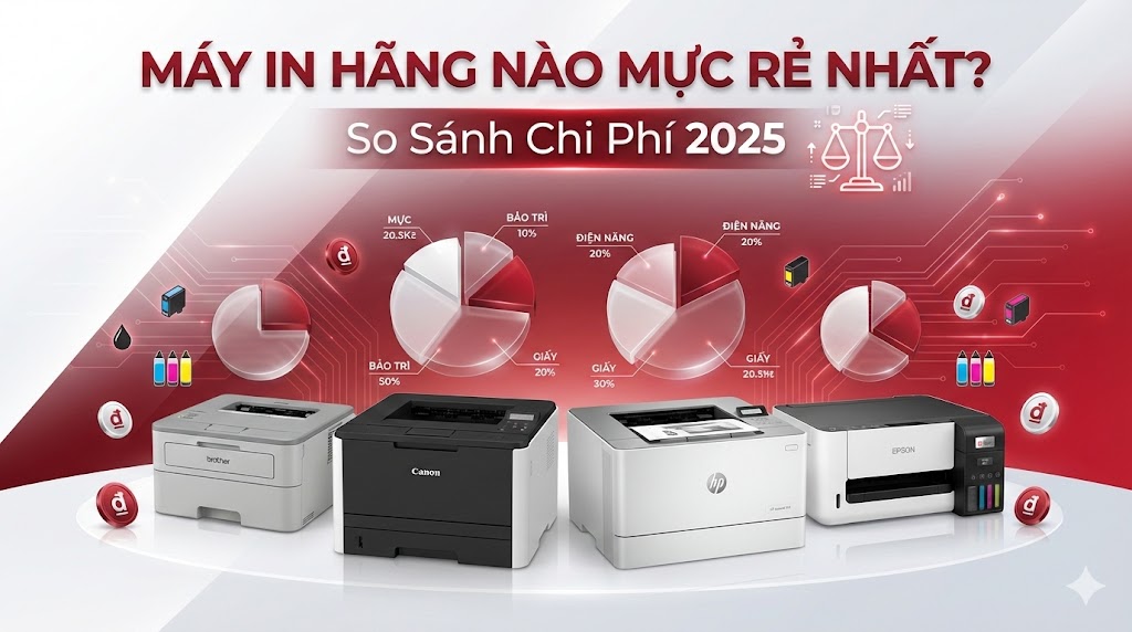 Máy In Hãng Nào Mực Rẻ Nhất? So Sánh Chi Phí 2025
