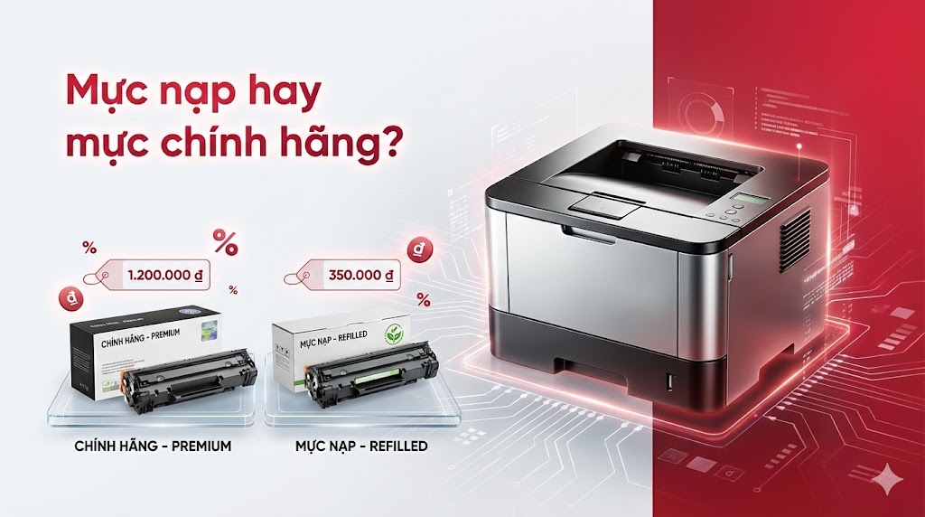 Có nên dùng mực nạp cho máy in laser? Phân tích chi tiết 2025