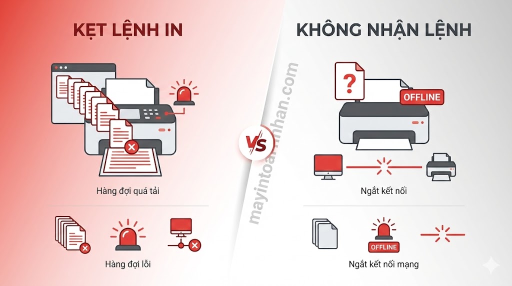 Máy In Bị Kẹt Lệnh In Không Nhận Lệnh: 5 Cách Fix Nhanh 2025