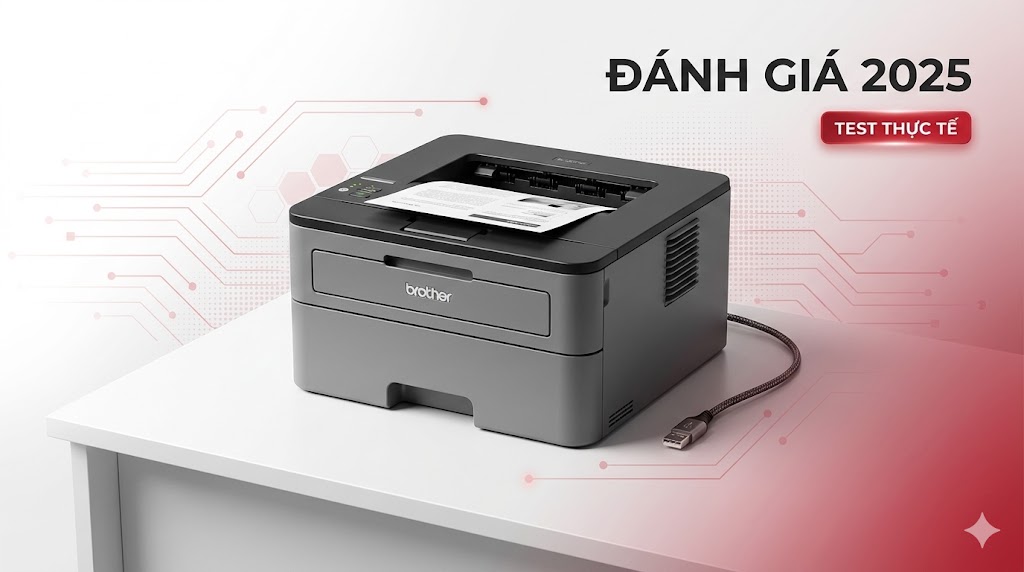 Review máy in Brother HL-L2321D: Có đáng mua 2025? Test thực tế