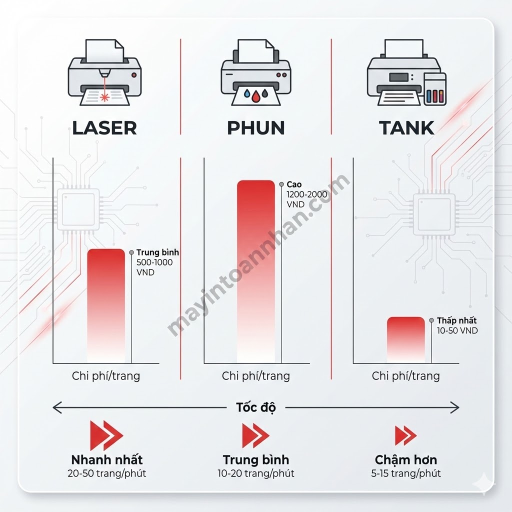 Kinh nghiệm chọn mua máy in cho công ty Checklist 2025