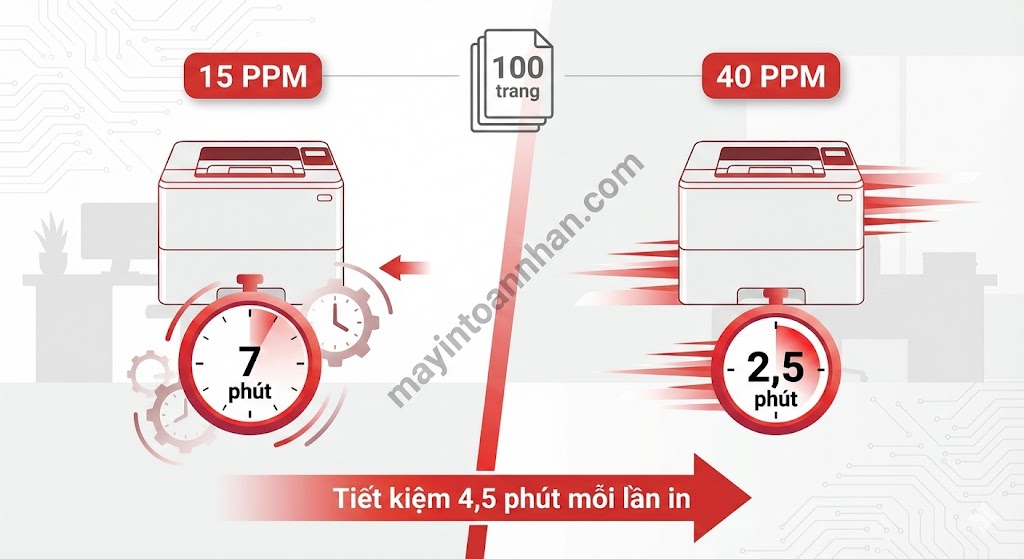 PPM là gì? Tốc độ in trang/phút – Cách chọn PPM phù hợp văn phòng
