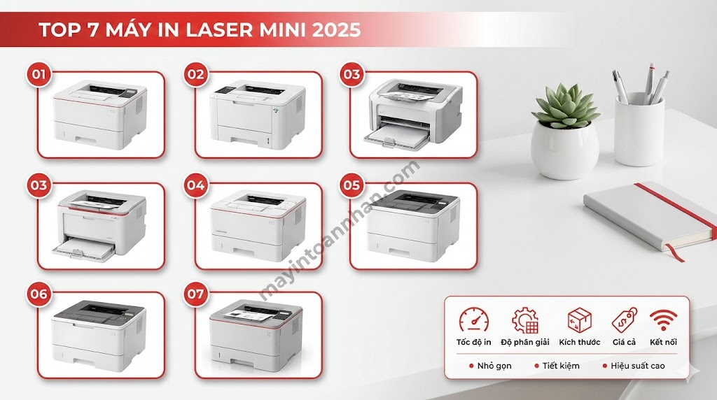Top 7 Máy In Laser Mini Cho Bàn Làm Việc Tốt Nhất 2025