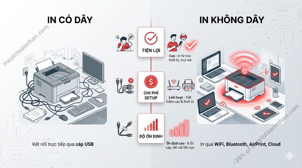 Cách Kết Nối Máy In Qua Wifi 7 Bước Chi Tiết + Fix Lỗi 2025